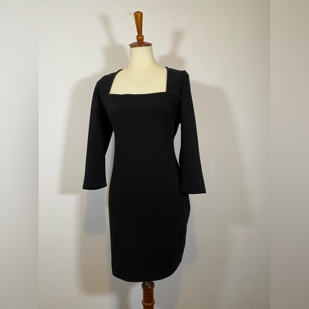 COPY - Bestey Johnson Black Square Neck Sweater Dress - Picture 9 of 15